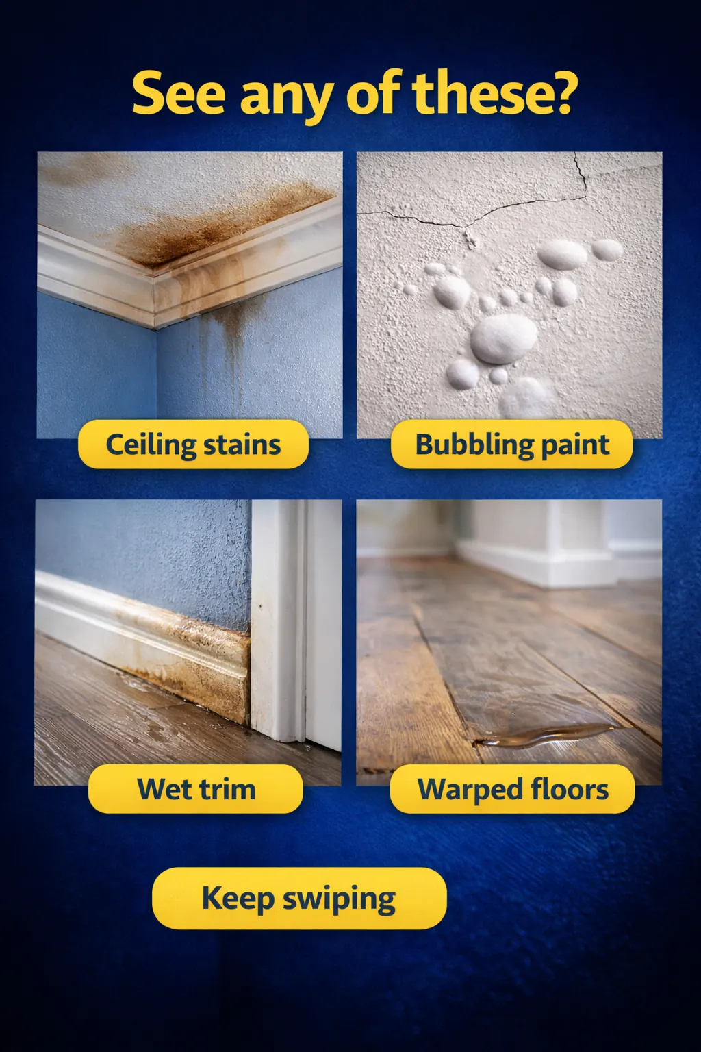 See any of these water damage signs sample ad