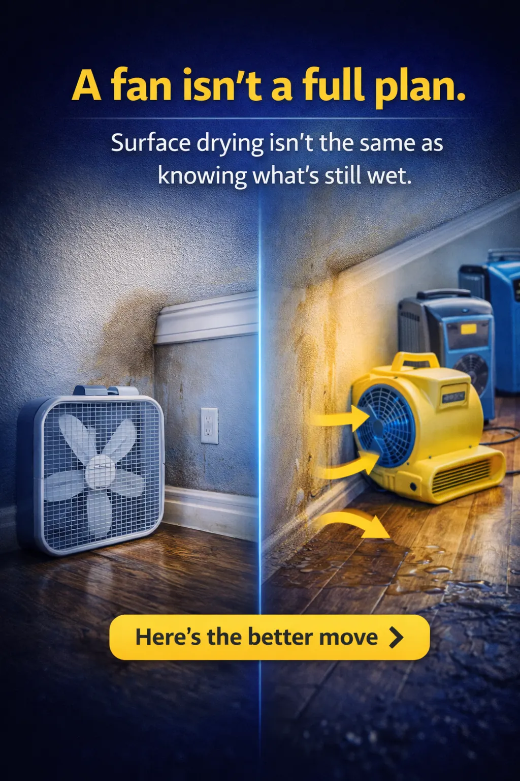 A fan isn't a full plan professional drying sample ad